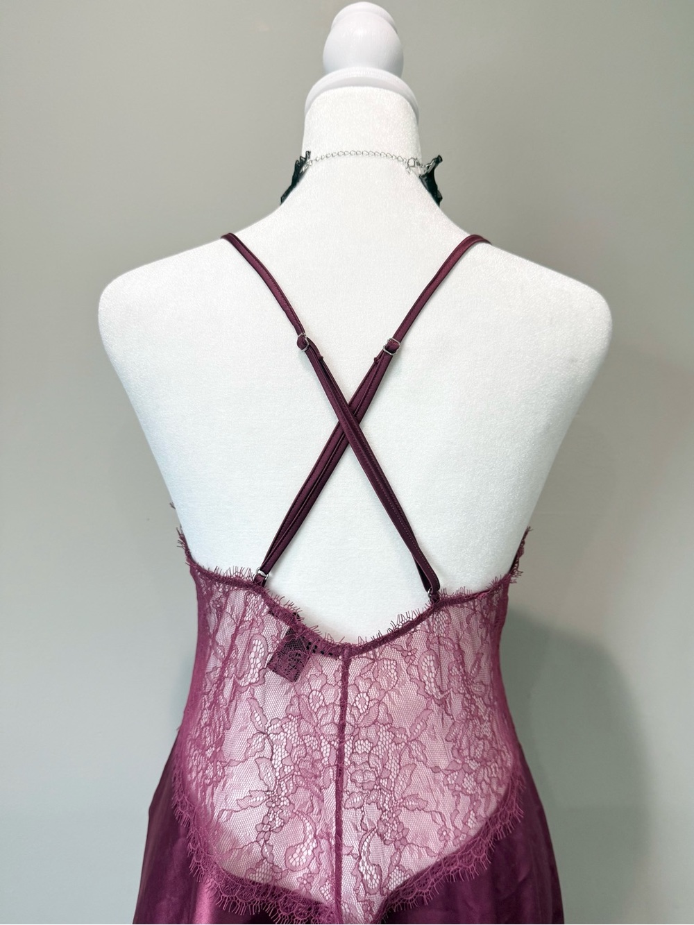 Victoria’s Secret Plum Purple Lace Satin Slip - Picture 5 of 6